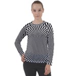 Circles Checkered Abstract Abstraction Art Women s Long Sleeve Raglan T-Shirt