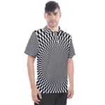 Circles Checkered Abstract Abstraction Art Men s Polo T-Shirt