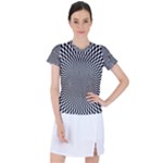 Circles Checkered Abstract Abstraction Art Women s Sports Top