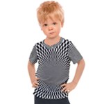 Circles Checkered Abstract Abstraction Art Kids  Sports T-Shirt