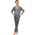 Circles Checkered Abstract Abstraction Art Kids  Satin Long Sleeve Pajamas Set