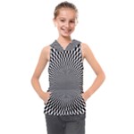 Circles Checkered Abstract Abstraction Art Kids  Sleeveless Hoodie