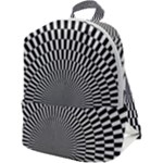 Circles Checkered Abstract Abstraction Art Zip Up Backpack