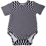 Circles Checkered Abstract Abstraction Art Baby Short Sleeve Bodysuit