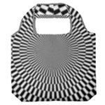 Circles Checkered Abstract Abstraction Art Premium Foldable Grocery Recycle Bag