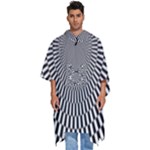 Circles Checkered Abstract Abstraction Art Men s Hooded Rain Ponchos