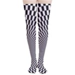 Circles Checkered Abstract Abstraction Art Thigh High Stockings