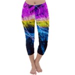 Night Skiing Colored Dead Grateful Lights Mountain Capri Winter Leggings 