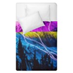 Night Skiing Colored Dead Grateful Lights Mountain Duvet Cover Double Side (Single Size)