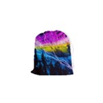 Night Skiing Colored Dead Grateful Lights Mountain Drawstring Pouch (XS)