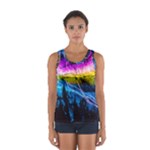 Night Skiing Colored Dead Grateful Lights Mountain Sport Tank Top 