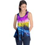 Night Skiing Colored Dead Grateful Lights Mountain Sleeveless Tunic