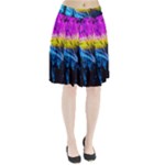 Night Skiing Colored Dead Grateful Lights Mountain Pleated Skirt