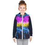 Night Skiing Colored Dead Grateful Lights Mountain Kids  Hooded Puffer Vest