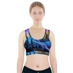 Night Skiing Colored Dead Grateful Lights Mountain Sports Bra With Pocket