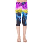 Night Skiing Colored Dead Grateful Lights Mountain Kids  Capri Leggings 