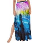 Night Skiing Colored Dead Grateful Lights Mountain Maxi Chiffon Tie-Up Sarong