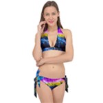 Night Skiing Colored Dead Grateful Lights Mountain Tie It Up Bikini Set