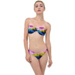 Night Skiing Colored Dead Grateful Lights Mountain Classic Bandeau Bikini Set