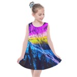 Night Skiing Colored Dead Grateful Lights Mountain Kids  Summer Dress