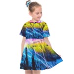 Night Skiing Colored Dead Grateful Lights Mountain Kids  Sailor Dress