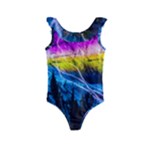 Night Skiing Colored Dead Grateful Lights Mountain Kids  Frill Swimsuit