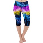 Night Skiing Colored Dead Grateful Lights Mountain Lightweight Velour Cropped Yoga Leggings