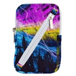 Night Skiing Colored Dead Grateful Lights Mountain Belt Pouch Bag (Small)