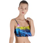 Night Skiing Colored Dead Grateful Lights Mountain Layered Top Bikini Top 