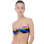 Night Skiing Colored Dead Grateful Lights Mountain Classic Bandeau Bikini Top 