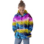 Night Skiing Colored Dead Grateful Lights Mountain Kids  Oversized Hoodie