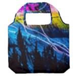 Night Skiing Colored Dead Grateful Lights Mountain Premium Foldable Grocery Recycle Bag