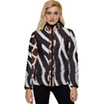 Leopard Zebra Giraffe Safari Women s Hooded Quilted Jacket