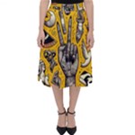 Yellow Template Design Classic Midi Skirt