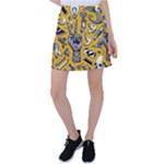 Yellow Template Design Tennis Skirt