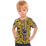 Yellow Template Design Kids  Sports T-Shirt