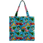 Summer Pattern Seamless Zipper Grocery Tote Bag