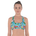 Summer Pattern Seamless Cross Back Sports Bra