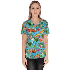 Women s V-Neck Scrub Top 