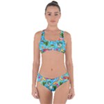 Summer Pattern Seamless Criss Cross Bikini Set