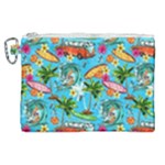 Summer Pattern Seamless Canvas Cosmetic Bag (XL)