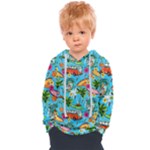 Summer Pattern Seamless Kids  Overhead Hoodie