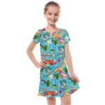 Summer Pattern Seamless Kids  Cross Web Dress