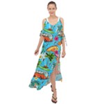 Summer Pattern Seamless Maxi Chiffon Cover Up Dress