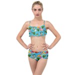 Summer Pattern Seamless Layered Top Bikini Set