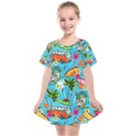 Summer Pattern Seamless Kids  Smock Dress