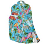 Summer Pattern Seamless Double Compartment Backpack