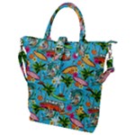 Summer Pattern Seamless Buckle Top Tote Bag