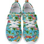 Summer Pattern Seamless Men s Velcro Strap Shoes