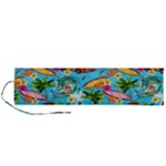 Summer Pattern Seamless Roll Up Canvas Pencil Holder (L)